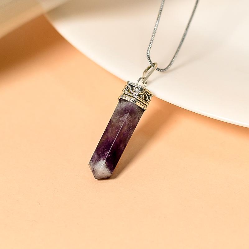 BLESSING CRYSTAL Raw Amethyst Pendant, Raw Crystal Necklace, Natural  Amethyst Jewelry, Empath Protection Necklace, Anniversary Gifts